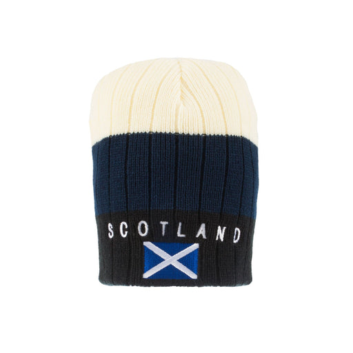 Ski Hat-Cream/Grey/Black S. Flag - Heritage Of Scotland - NA