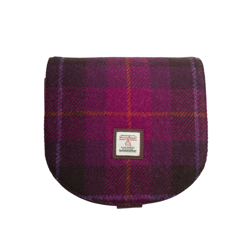 Small Cross Body Bag Purple Check One Size