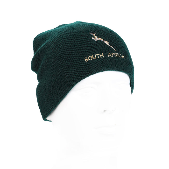 South Africa Beanie Hat Dark Green - Heritage Of Scotland - DARK GREEN