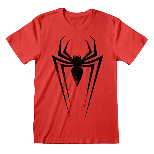Spider-Man-Black Spider Symbol Tshirt - Heritage Of Scotland - RED