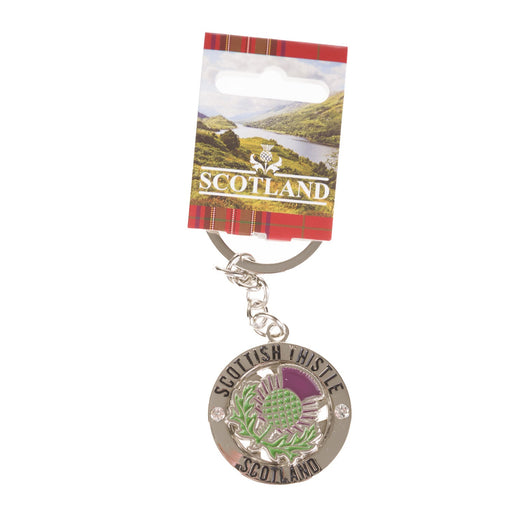 Spinner Keyring Thistle Scotland - Heritage Of Scotland - NA