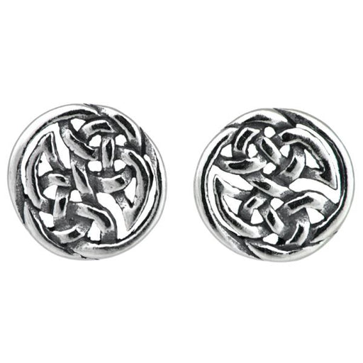 S/S Round Celtic Weave Stud - Heritage Of Scotland - N/A