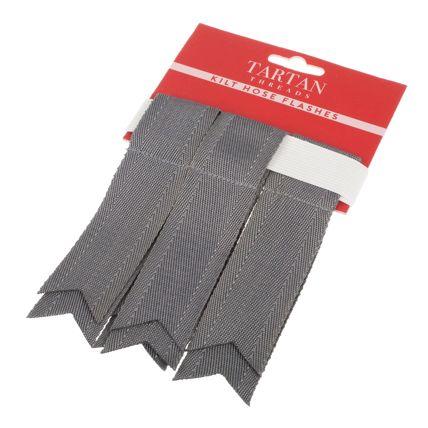 Standard Wool Plain Colour Flashes Grey - Heritage Of Scotland - GREY