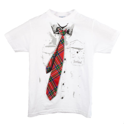 Stewart Royal Tie Kids T-Shirt White - Heritage Of Scotland - WHITE