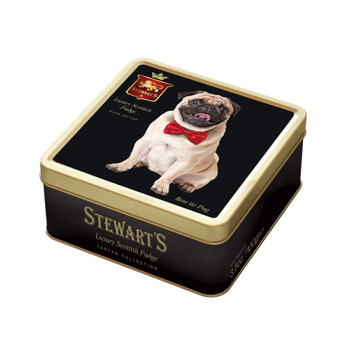 Stewarts Black Pug Fudge Tin - Heritage Of Scotland - NA