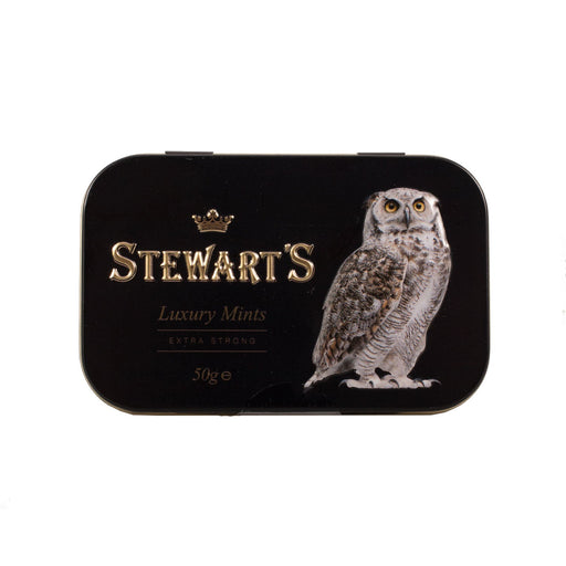 Stewarts Luxury Mints - 50G Owl Tin - Heritage Of Scotland - NA