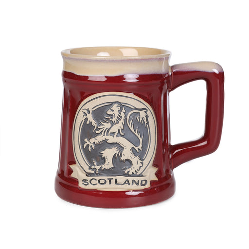 Stoneware Mug Lion Rampant Red - Heritage Of Scotland - RED