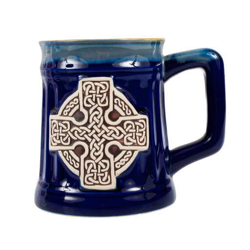 Stoneware Mug With Celtic Cross Blue - Heritage Of Scotland - BLUE
