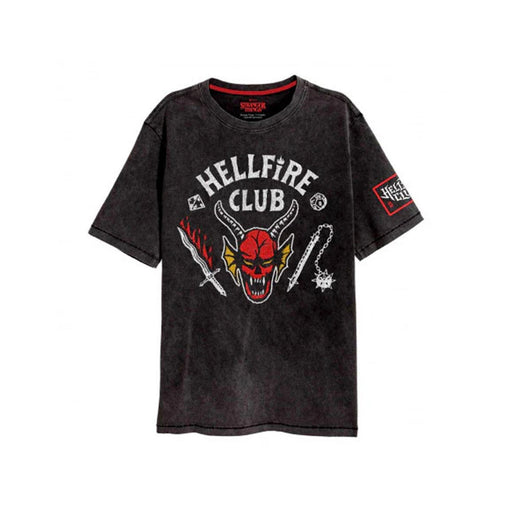 Stranger Things - Hellfire Crest T/Shirt - Heritage Of Scotland - ACID WASH