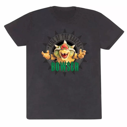 Super Mario Bros - Bowser Circle T-Shirt - Heritage Of Scotland - BLACK