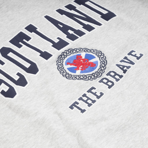 Sweatshirt Emb. Scot/Celtic/ Flag/ Lion - Heritage Of Scotland - GREY