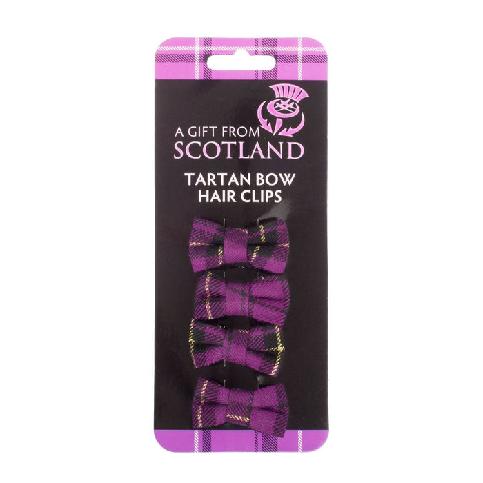 Tartan Bow Hair Clips - Heritage Of Scotland - N/A