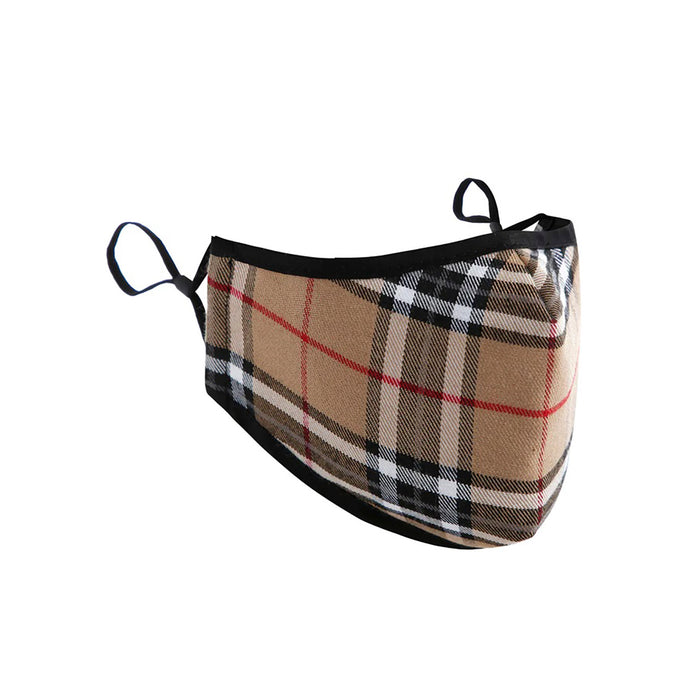 Tartan Face Mask - K Thomson Camel - Heritage Of Scotland - THOMSON CAMEL