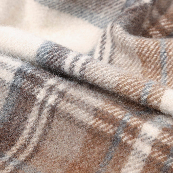 Tartan King Size Blanket Stewart Natural Dress - Heritage Of Scotland - STEWART NATURAL DRESS