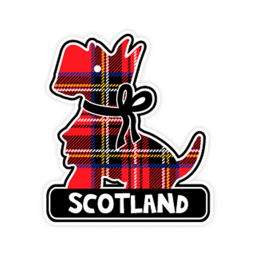 Tartan Scottie Dog Sticker - Heritage Of Scotland - NA