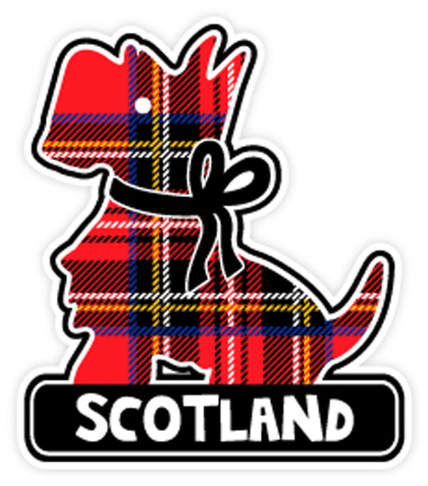 Tartan Scottie Dog Sticker - Heritage Of Scotland - NA