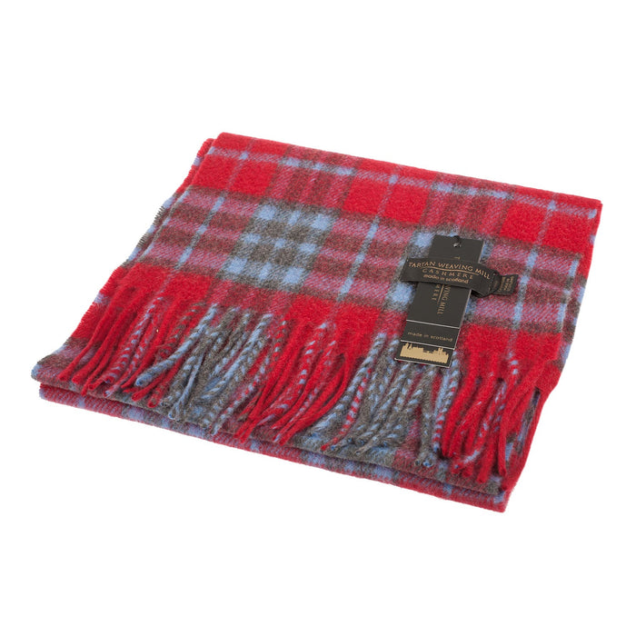 Tartan Weaving Mill 100% Cashmere Scarf Thompson Red - Heritage Of Scotland - THOMPSON RED