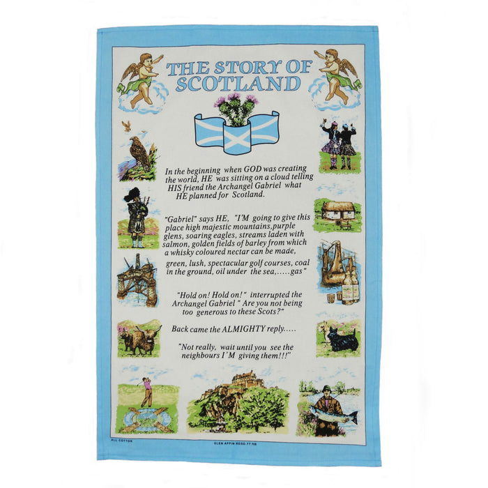 The Story Of Scotland - Kitchen Tea Towel - Heritage Of Scotland - NA