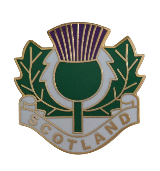 Thistle With Scotland Text Badge - Heritage Of Scotland - NA