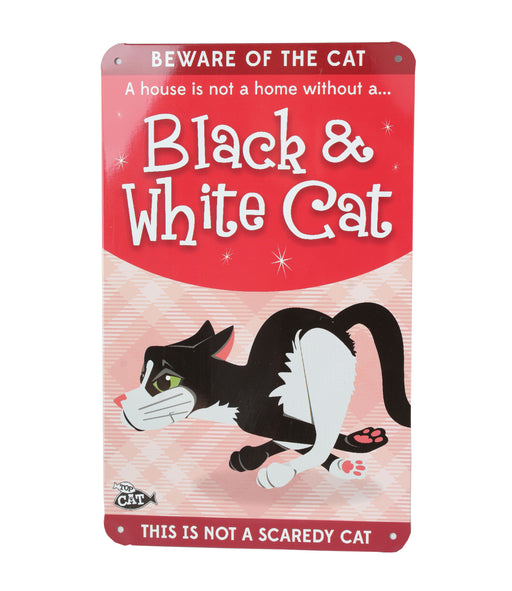 Top Dog/Cat Sign Black & White Cat - Heritage Of Scotland - BLACK & WHITE CAT (5AM)