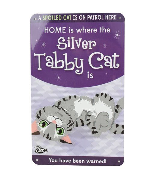 Top Dog/Cat Sign Silver Tabby Cat - Heritage Of Scotland - SILVER TABBY CAT (TICKLING)