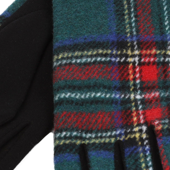 Traditional Tartan Gloves Green Stewart - Heritage Of Scotland - GREEN STEWART