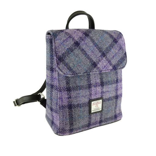 Tummel Backpack Bold Purple Check - Heritage Of Scotland - BOLD PURPLE CHECK