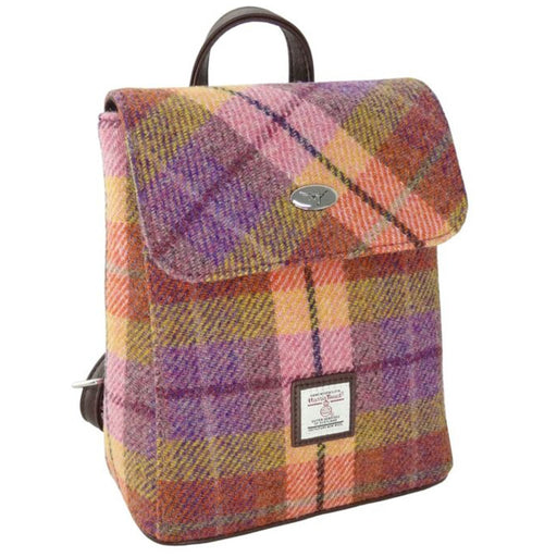 Tummel Backpack Peach/Purple Tartan - Heritage Of Scotland - Peach/purple Tartan