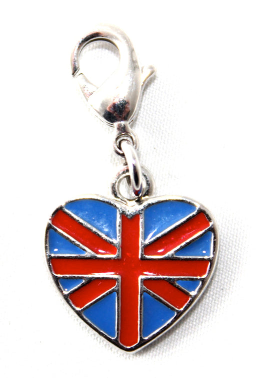 Uk Union Jack Heart Clip On Charm - Heritage Of Scotland - NA