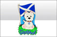 Westie & Scottish Flag Wood Magnet - Heritage Of Scotland - N/A