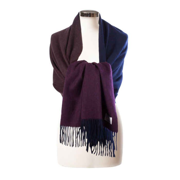 Women's 100% Cashmere Graduation Stole Navy - Heritage Of Scotland - NAVY