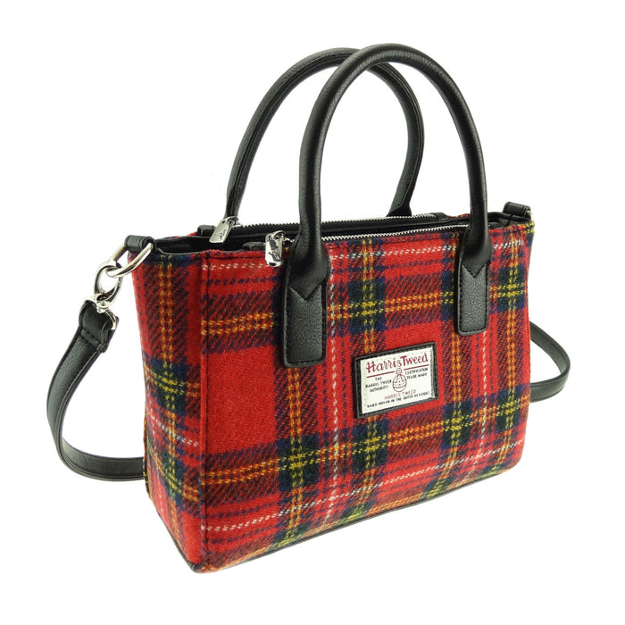 Women's Harris Tweed Bora Small Tote St Royal Stewart - Heritage Of Scotland - ROYAL STEWART