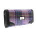 Women's Harris Tweed Bute Long Purse Pink/Lilac Check - Heritage Of Scotland - PINK/LILAC CHECK