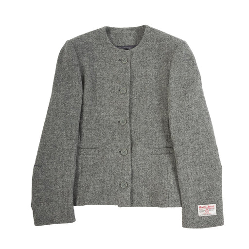 Women's Harris Tweed Grace Jacket Plain Grey - Heritage Of Scotland - PLAIN GREY