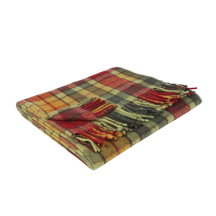Wool Blend Tartan Knee Blanket Buchanan Autumn - Heritage Of Scotland - BUCHANAN AUTUMN
