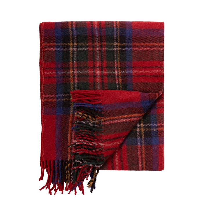 Wool Blend Tartan Knee Blanket Stewart Royal - Heritage Of Scotland - STEWART ROYAL