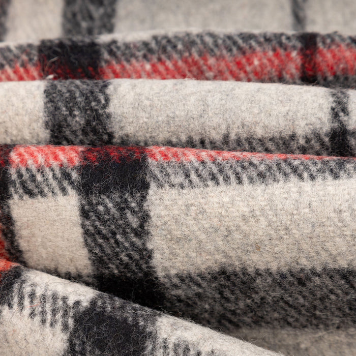Wool Blend Tartan Knee Blanket Thomson Grey - Heritage Of Scotland - THOMSON GREY