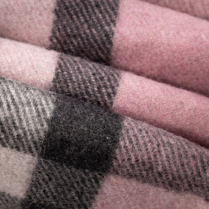 Wool Blend Tartan Knee Blanket Thomson Pink - Heritage Of Scotland - THOMSON PINK