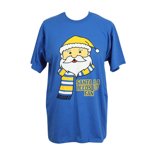 Xmas Tshirt Santa Leeds Fan - Heritage Of Scotland - BLUE
