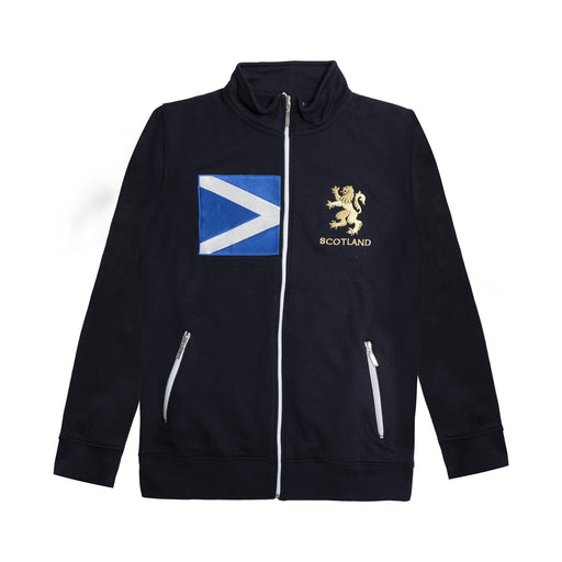 Zip Jacket Flag - Lion Scotland In Gold - Heritage Of Scotland - NAVY