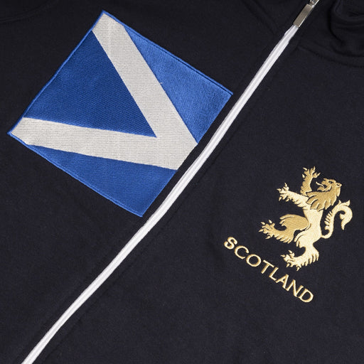 Zip Jacket Flag - Lion Scotland In Gold - Heritage Of Scotland - NAVY